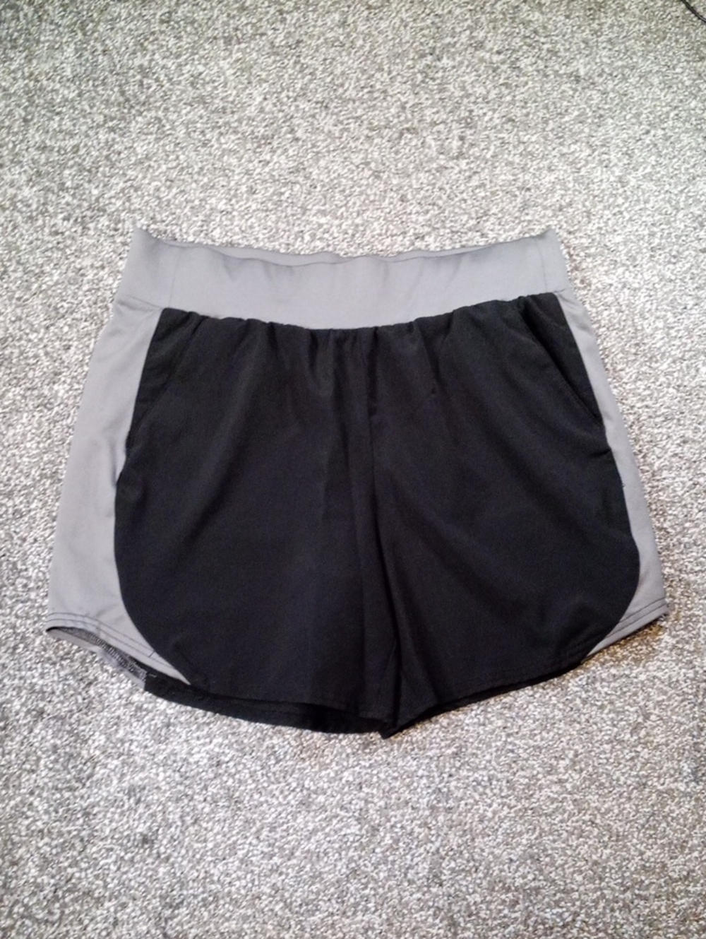 tek gear Black and Gray Two-Tone Athletic Shorts